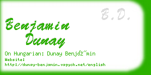 benjamin dunay business card